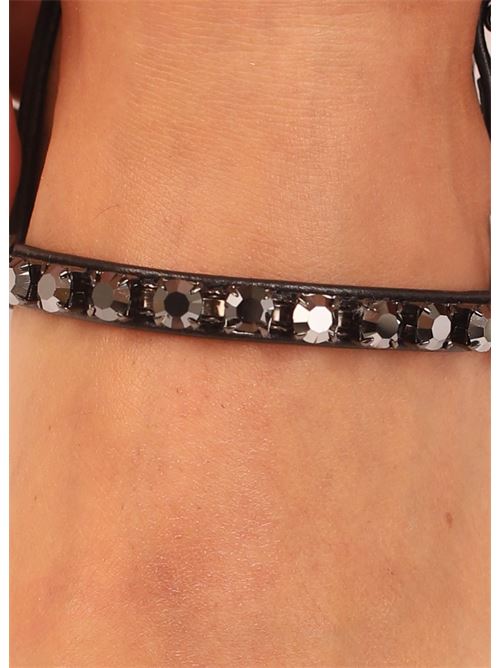 Black not flip flops jeweled sandals Da Costanzo | GIOIELLONONINFRADITOCAPRINERO